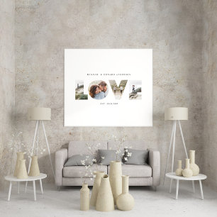 Poster Amour 4 photo cadeau simple moderne personnalisé