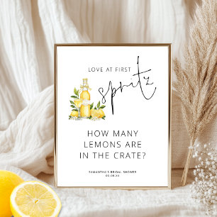 Poster Amour à First Spritz Combien de citrons Fête des m