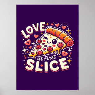 Poster Amour à la première tranche, mignon Humour amoureu