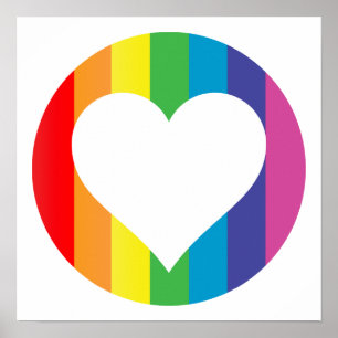 Poster amour arc-en-ciel.