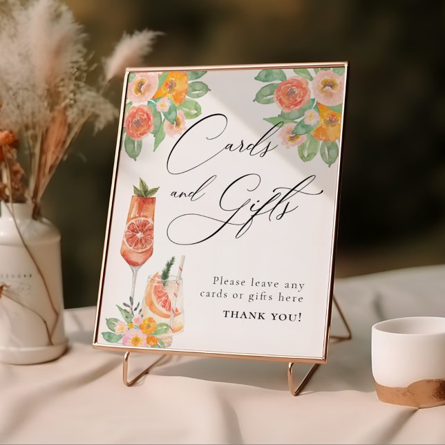 Poster Amour au premier Spritz Cartes de cocktails lumine (Créateur téléchargé)
