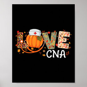 Poster Amour Cna Citrouille Automne Tombe Nursing Thanksg