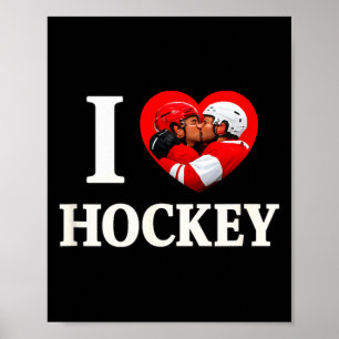 Poster Amour coeur gay hockey déchaîné gay parade de la f
