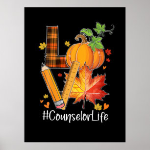 Poster Amour Conseiller Vie Feuilles Automne Saison Autom