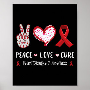 Poster Amour Cure Maladie cardiaque Sensibilisation Homme