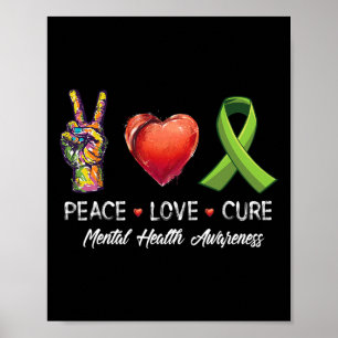 Poster Amour Cure Sensibilisation à la santé mentale Homm