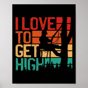 Poster Amour d'arboriste pour obtenir un arbre C rétro en