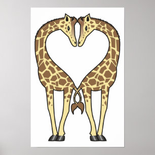 Poster Amour de girafe
