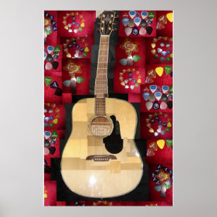 Poster Amour de guitare