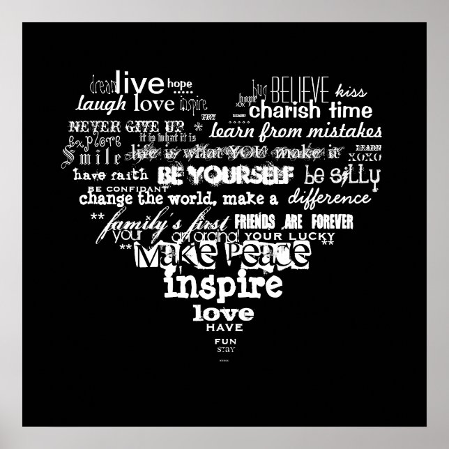 Poster amour de la vie et bonheur (Devant)