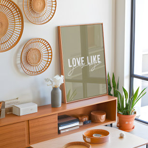 Poster Amour d'olive comme Jésus chrétien