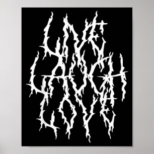 Poster Amour drôle rire vivant Parodie de black metal lou