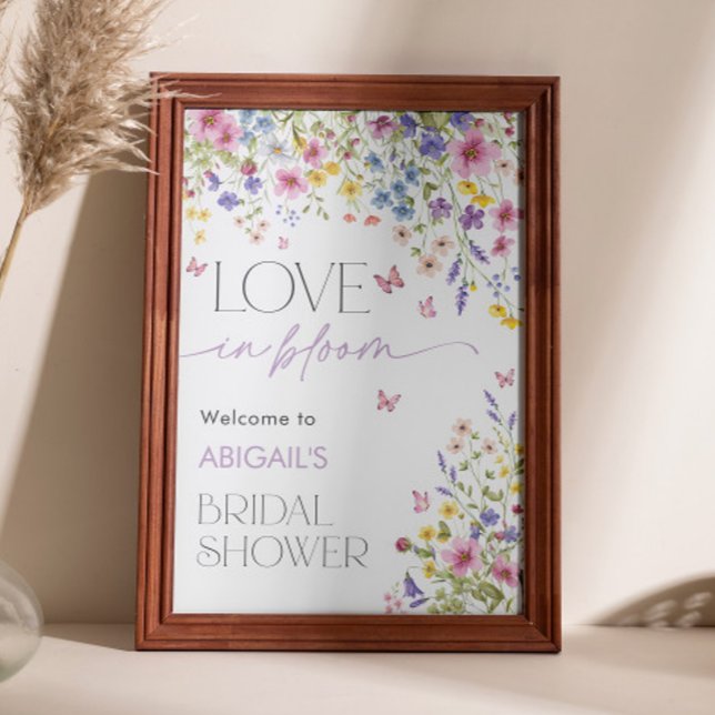 Poster Amour en Fleur Butterfly Bridal Welcome 24x36 (Love in Bloom Butterfly Bridal Welcome 24x36 Poster)