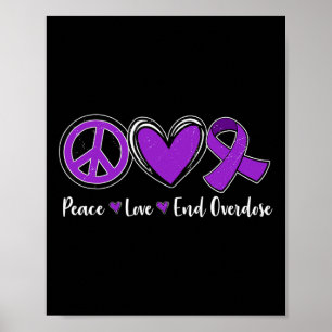 Poster Amour End Overdose Purple Ribbon Overdose Sensibil