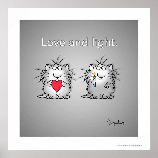 Poster Amour et lumière par Sandra Boynton (Devant)