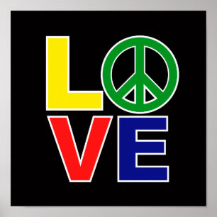 Poster amour et paix