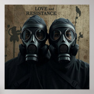 Poster AMOUR ET RÉSISTANCE Graphisme contemporain