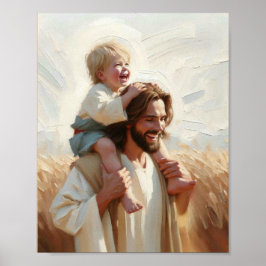Poster Amour et rire - Jésus avec les enfants Digital Ch