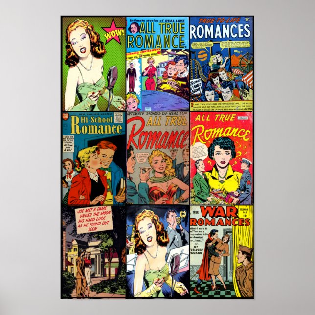 Poster Amour et romance dans les années 1950 (Devant)