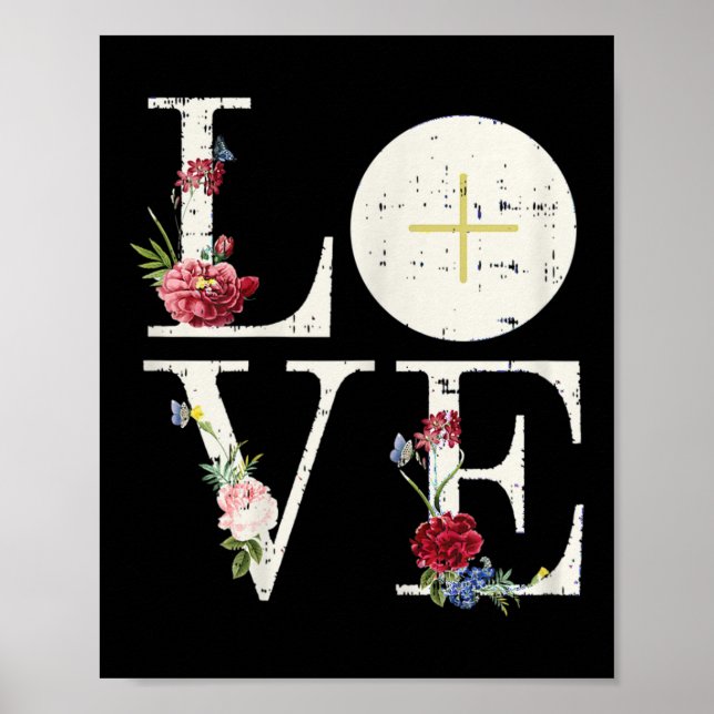 Poster Amour Eucharistie Première Communion Sainte Cath c (Devant)