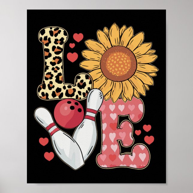 Poster Amour Léopard Tournesol Bowling Valentin Bowling P (Devant)