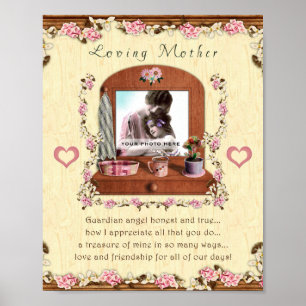 Poster Amour Mère 8x10 Cadre photo personnalisé