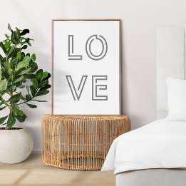 Poster Amour moderne | Monochrome Citation Art tendance é