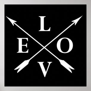 Poster amour monogrammé