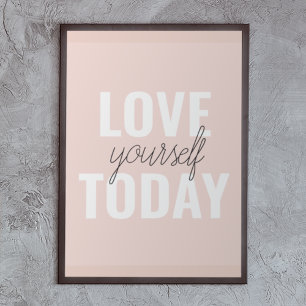 Poster Amour Positif Vous-Même Aujourd'Hui Citation Paste