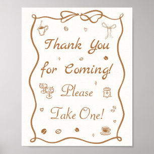 Poster Amour qui se prépare, café, cadeau pour la mariée