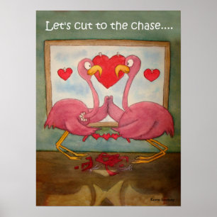 Poster Amour rose lunatique Kerra Lindsey de coeur de