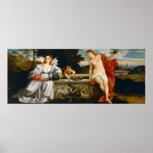 Poster Amour sacré et Profane Amour par Titien