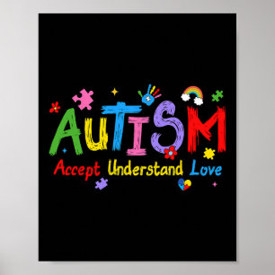 Poster Amour Sensibilisation Compréhension Autisme Accept