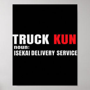 Poster Amoureux d'Anime mème Isekai Truck-Kun manga pour 