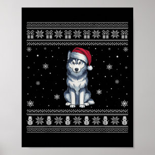 Poster Amoureux de chien Husky de Sibérie Hommes Femmes S