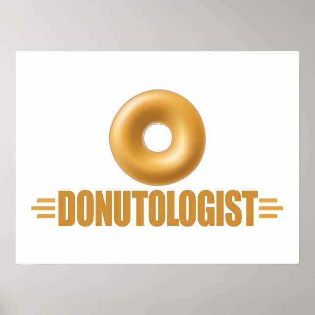Poster Amoureux de Donut glacé drôle (Devant)