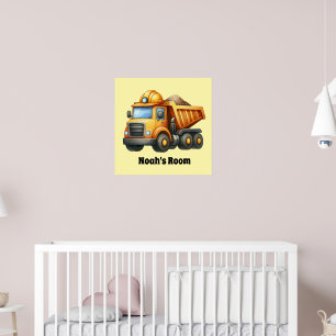 Poster Amoureux de la construction amusante nurserie ajou