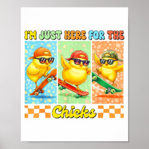 Poster Amoureux de la ferme de poulets pour Pâques ici po