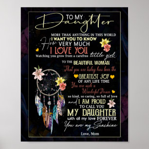 Poster Amoureux de la fille   À ma fille amour maman