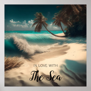 Poster Amoureux de la mer   Art tropical