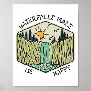 Poster Amoureux de la nature Amoureux des cascades Cascad