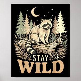 Poster Amoureux de la nature des ratons laveurs restez sa
