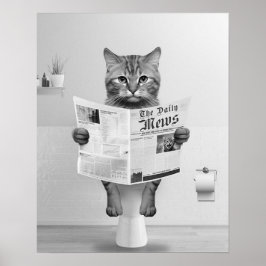 Poster Amoureux de les chats Salle de bain Mur Art, Chat 