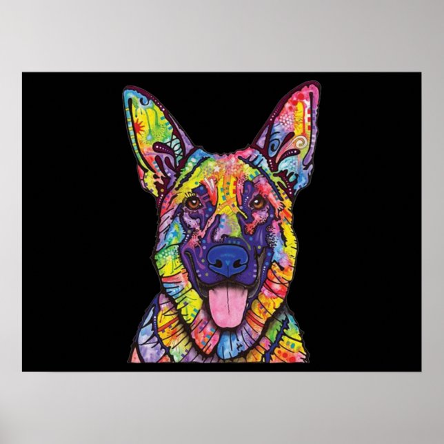 Poster Amoureux de les chiens bergers allemands (Devant)