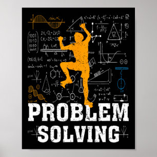 Poster Amoureux de l'escalade mathématique de résolution