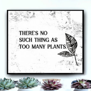 Poster amoureux de plantes amusants citent l'art mural no