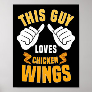 Poster Amoureux Des Ailes De Poulet Dit Hot Wing