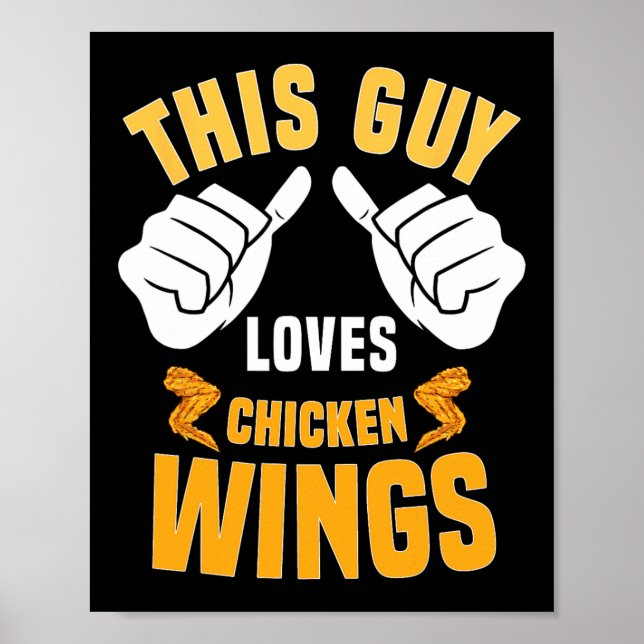 Poster Amoureux Des Ailes De Poulet Dit Hot Wing (Devant)