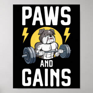 Poster Amoureux des chiens de culturisme Vêtements de gym