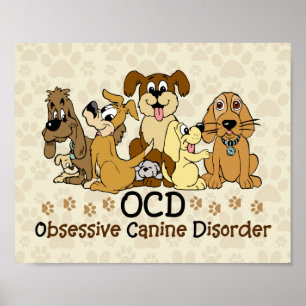 Poster Amoureux des chiens obsessif des troubles canins
